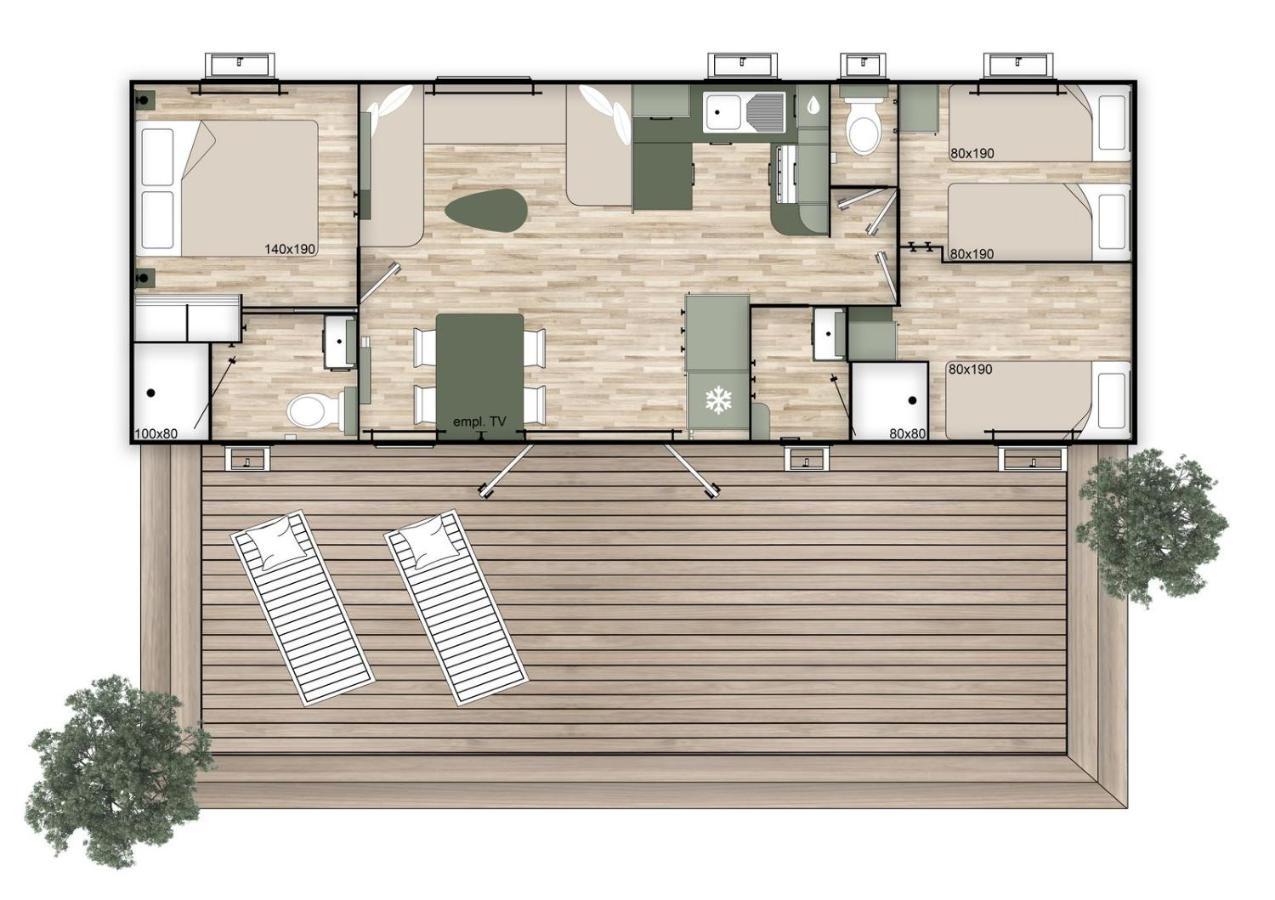 Les Dunes 5 Etoiles Mbh 6Pers 1 Suite Parentale 2 Chbs Et 2 Sdb 2 Wc Clim 42M2 托雷伊 外观 照片